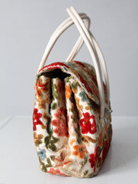 vintage 1960s floral tapestry handbag