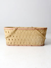 antique painted splint weave basket