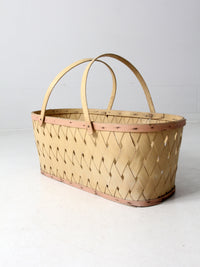 antique painted splint weave basket