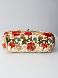 vintage 1960s floral tapestry handbag