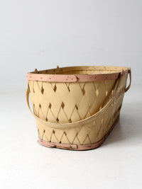 antique painted splint weave basket