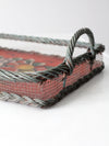 antique hand-painted wood tray