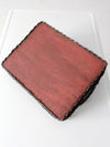 antique hand-painted wood tray
