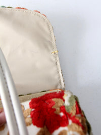 vintage 1960s floral tapestry handbag
