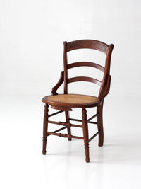 antique American Eastlake style cane seat chair