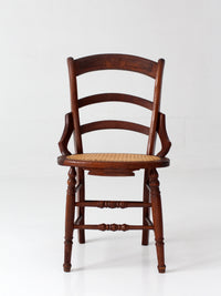 antique American Eastlake style cane seat chair