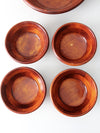 mid-century wood serving bowl set