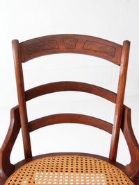 antique American Eastlake style cane seat chair