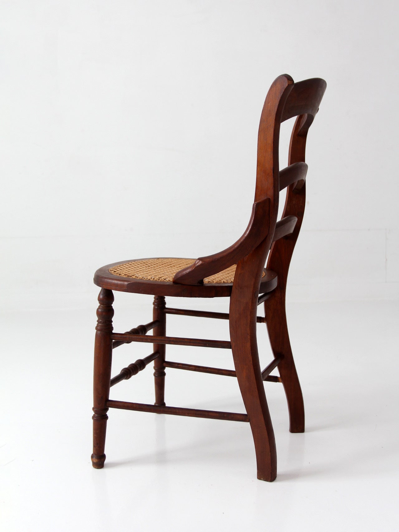 antique American Eastlake style cane seat chair