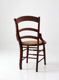 antique American Eastlake style cane seat chair