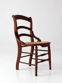 antique American Eastlake style cane seat chair