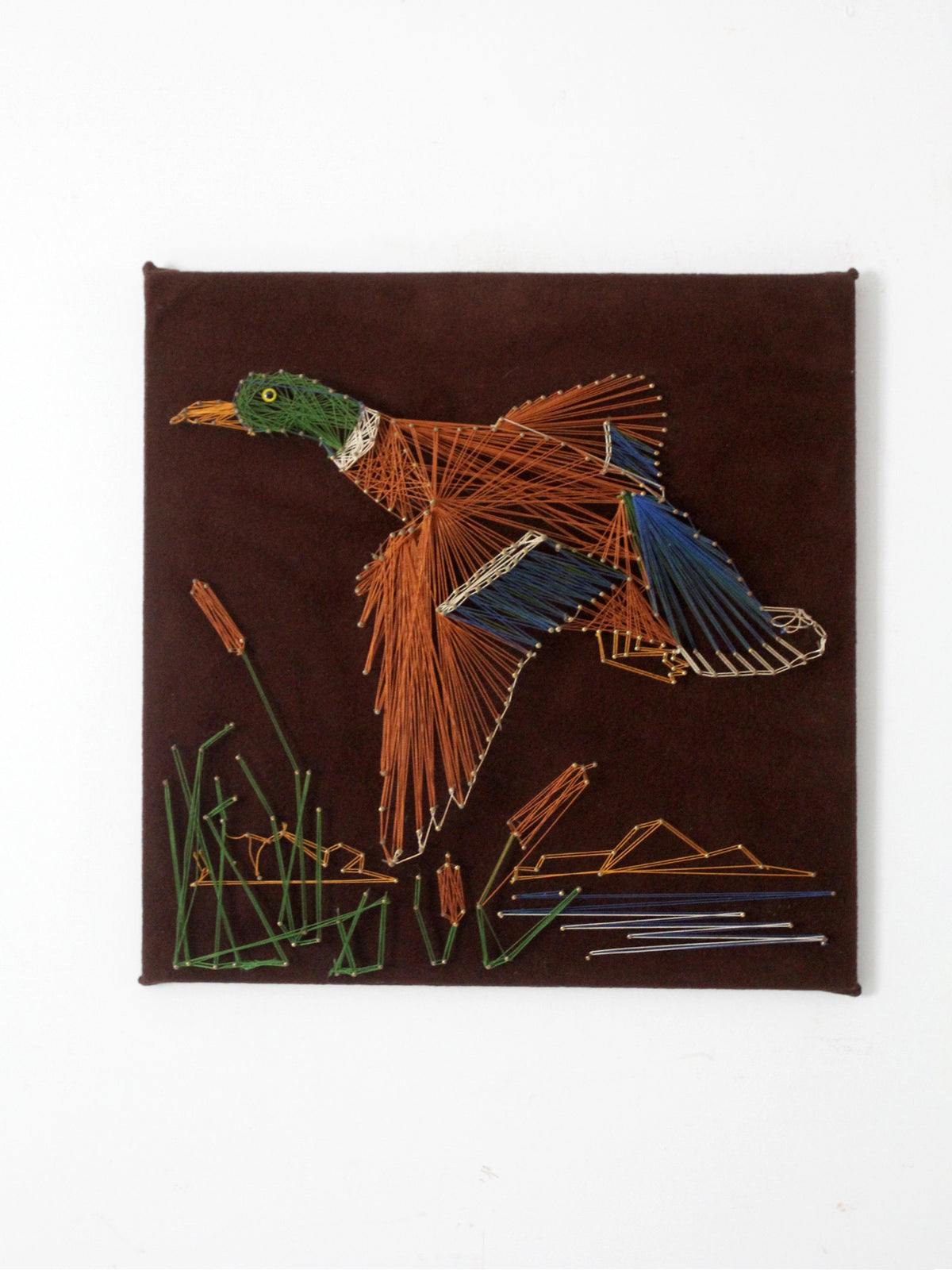 vintage mallard duck string art wall decor