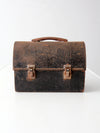 vintage black metal lunch box