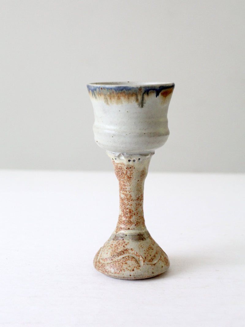 vintage studio pottery chalice
