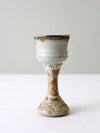 vintage studio pottery chalice