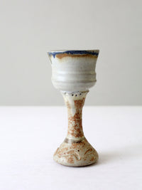 vintage studio pottery chalice