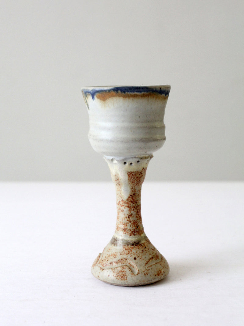 vintage studio pottery chalice