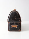 vintage black metal lunch box