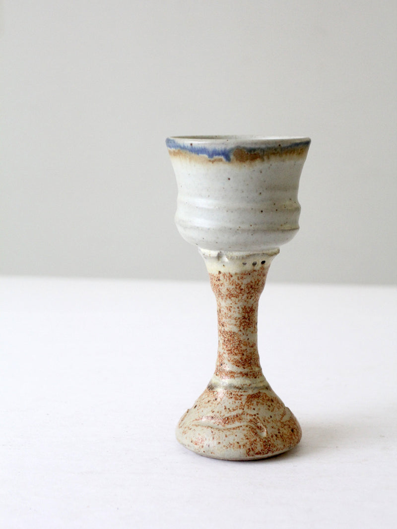 vintage studio pottery chalice