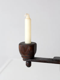 vintage Spanish Revival wood candelabra