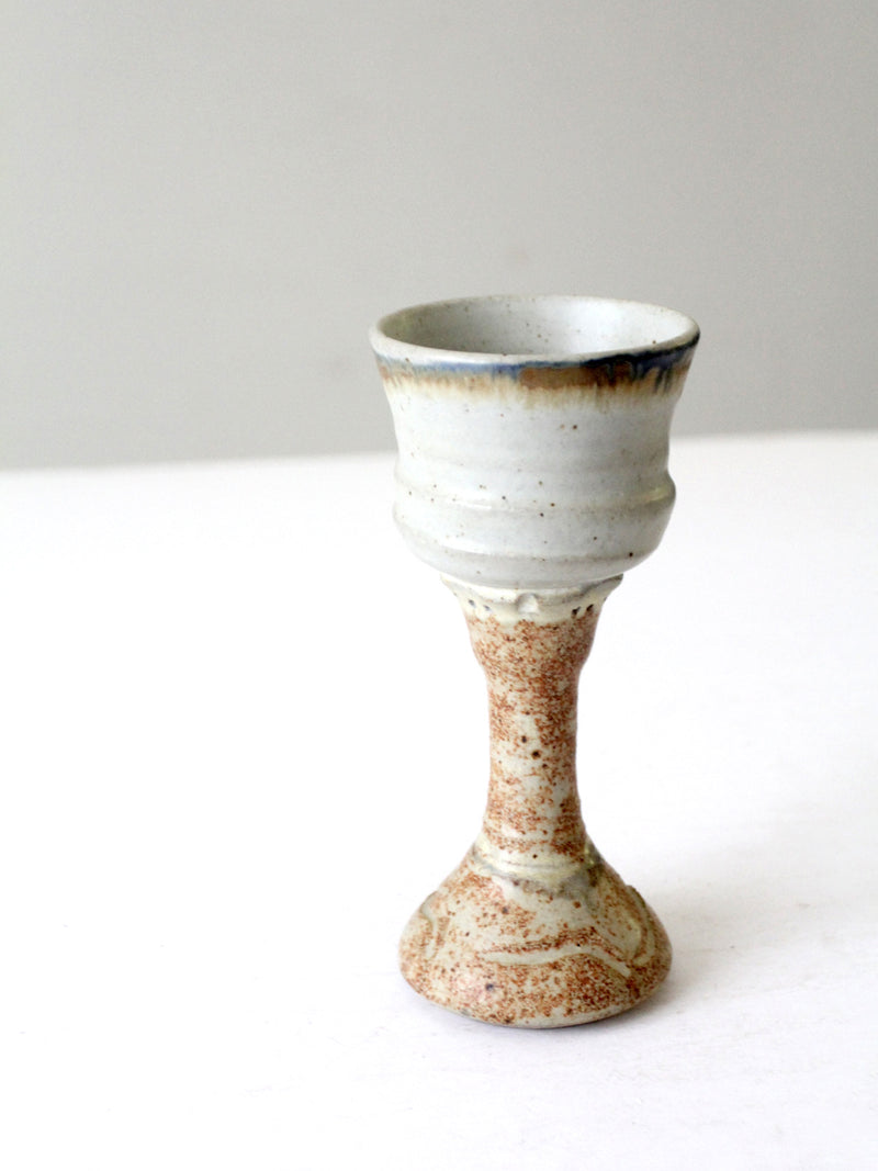 vintage studio pottery chalice