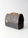 vintage black metal lunch box