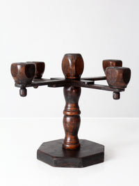 vintage Spanish Revival wood candelabra