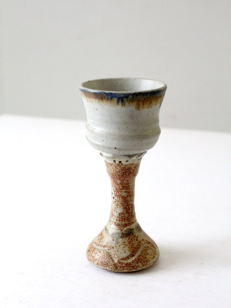 vintage studio pottery chalice