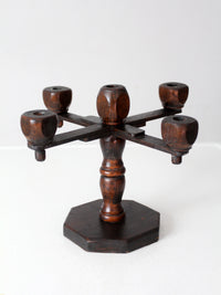 vintage Spanish Revival wood candelabra