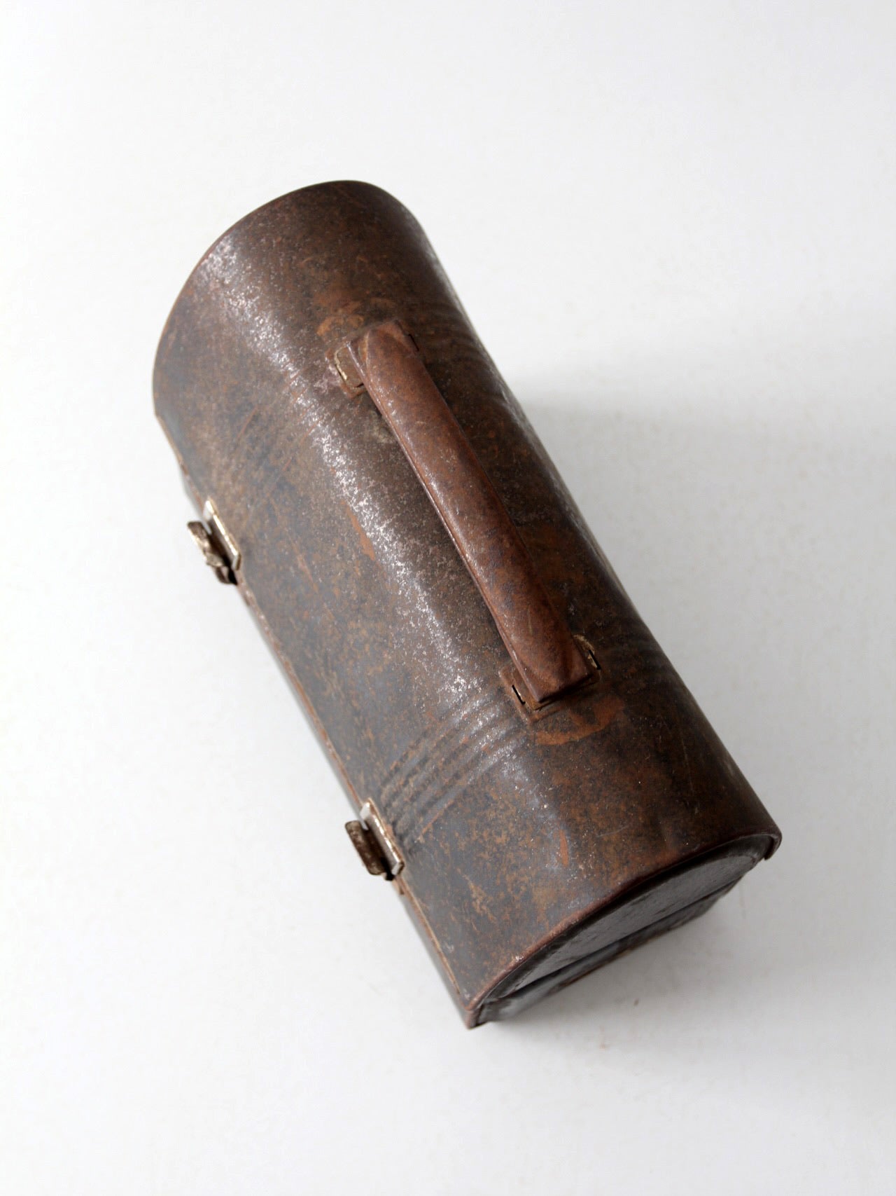 vintage black metal lunch box