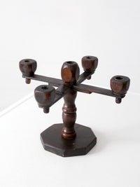 vintage Spanish Revival wood candelabra