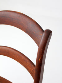antique cane seat dining chairs | set of 3
