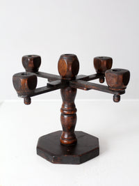 vintage Spanish Revival wood candelabra
