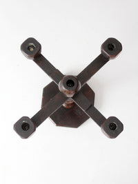 vintage Spanish Revival wood candelabra