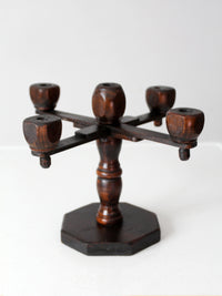 vintage Spanish Revival wood candelabra