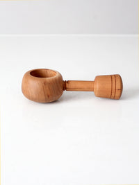 vintage mid-century turned wood nutcracker