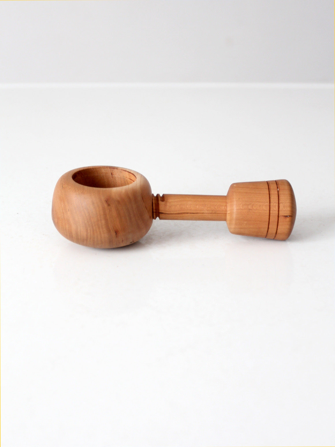vintage mid-century turned wood nutcracker