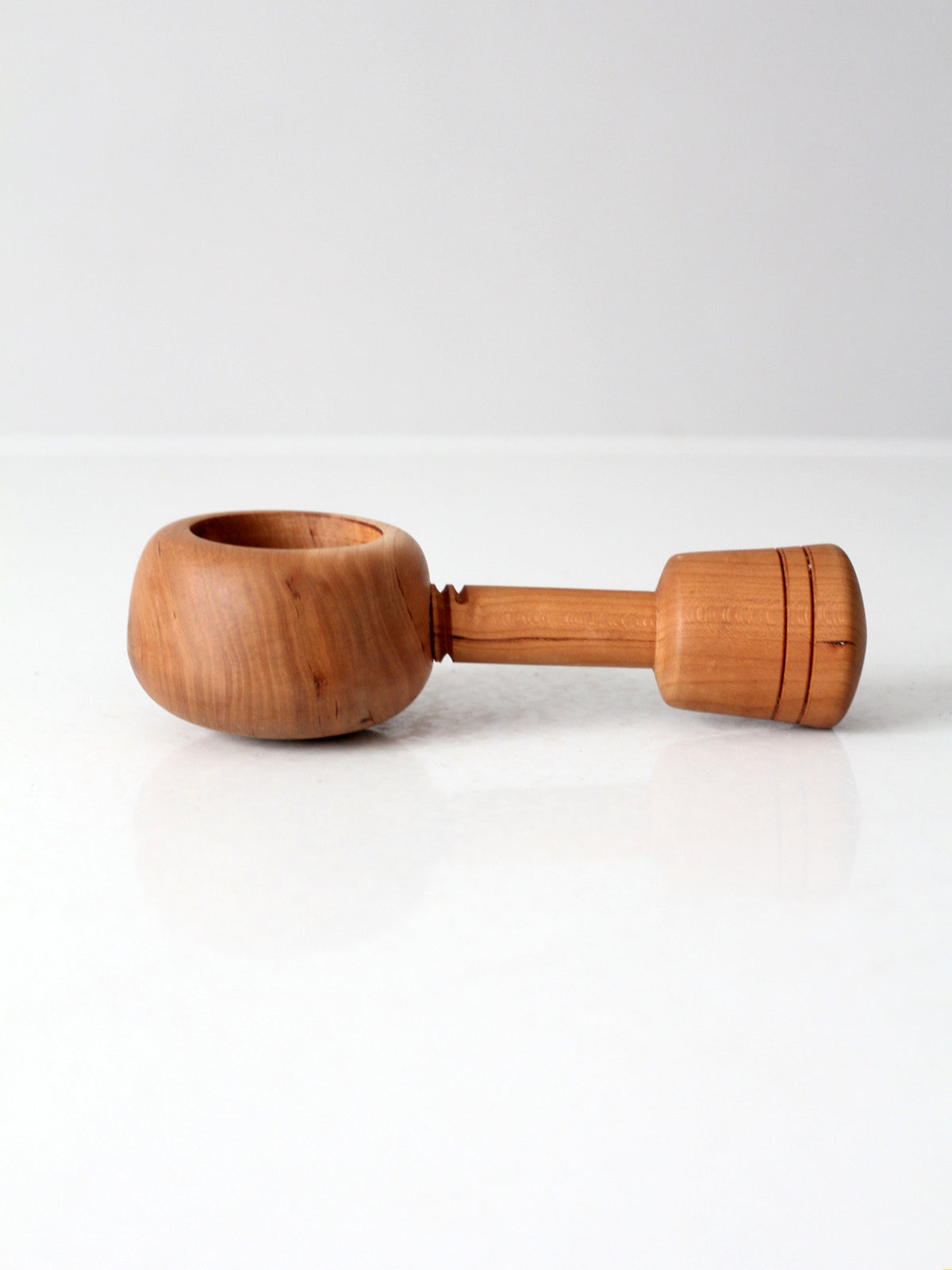 vintage mid-century turned wood nutcracker
