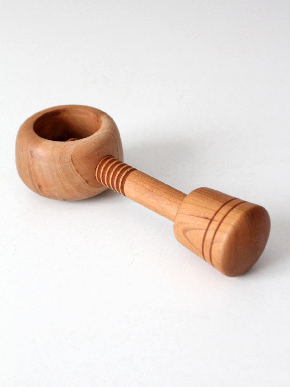 vintage mid-century turned wood nutcracker