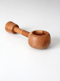 vintage mid-century turned wood nutcracker