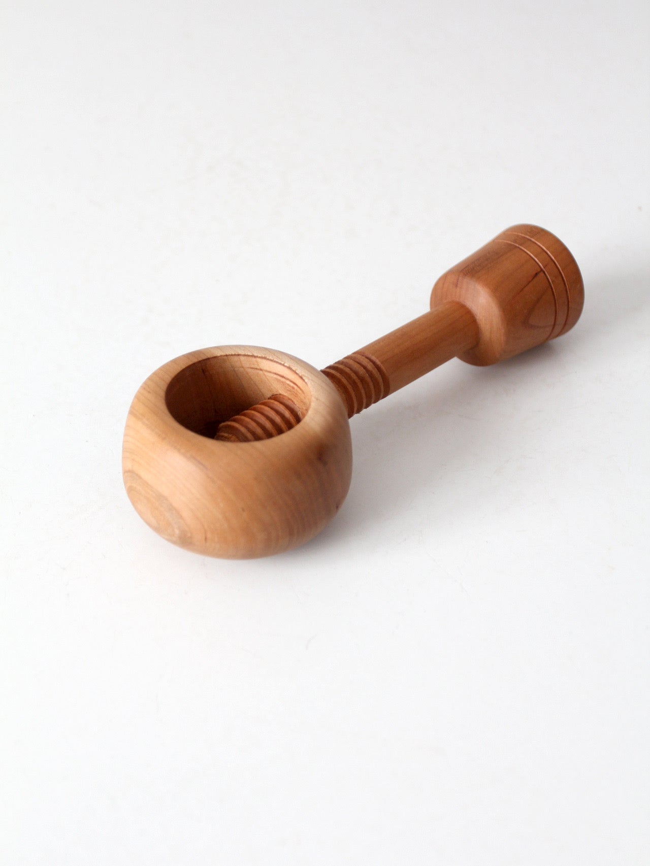 vintage mid-century turned wood nutcracker