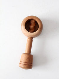vintage mid-century turned wood nutcracker