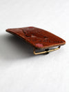 vintage leather horse buckle