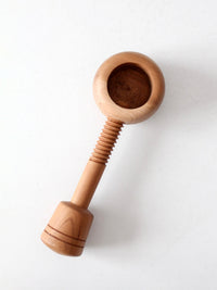 vintage mid-century turned wood nutcracker