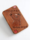 vintage leather horse buckle