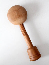 vintage mid-century turned wood nutcracker