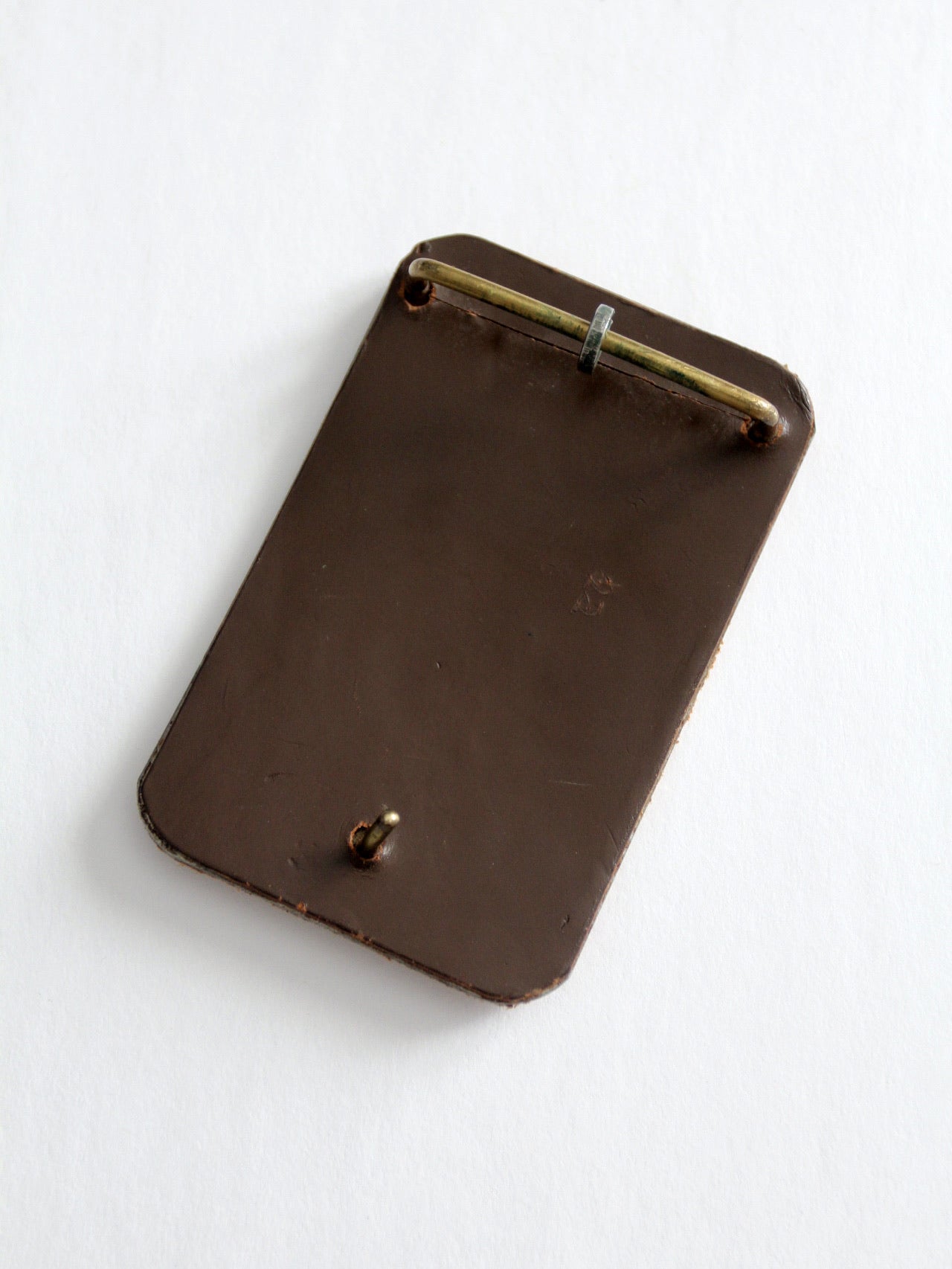 vintage leather horse buckle
