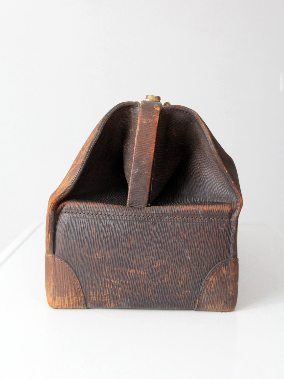 antique early 20th century leather doctor’s bag