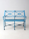 mid-century iron garden bench