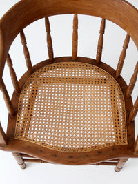 antique cane seat captain's chair